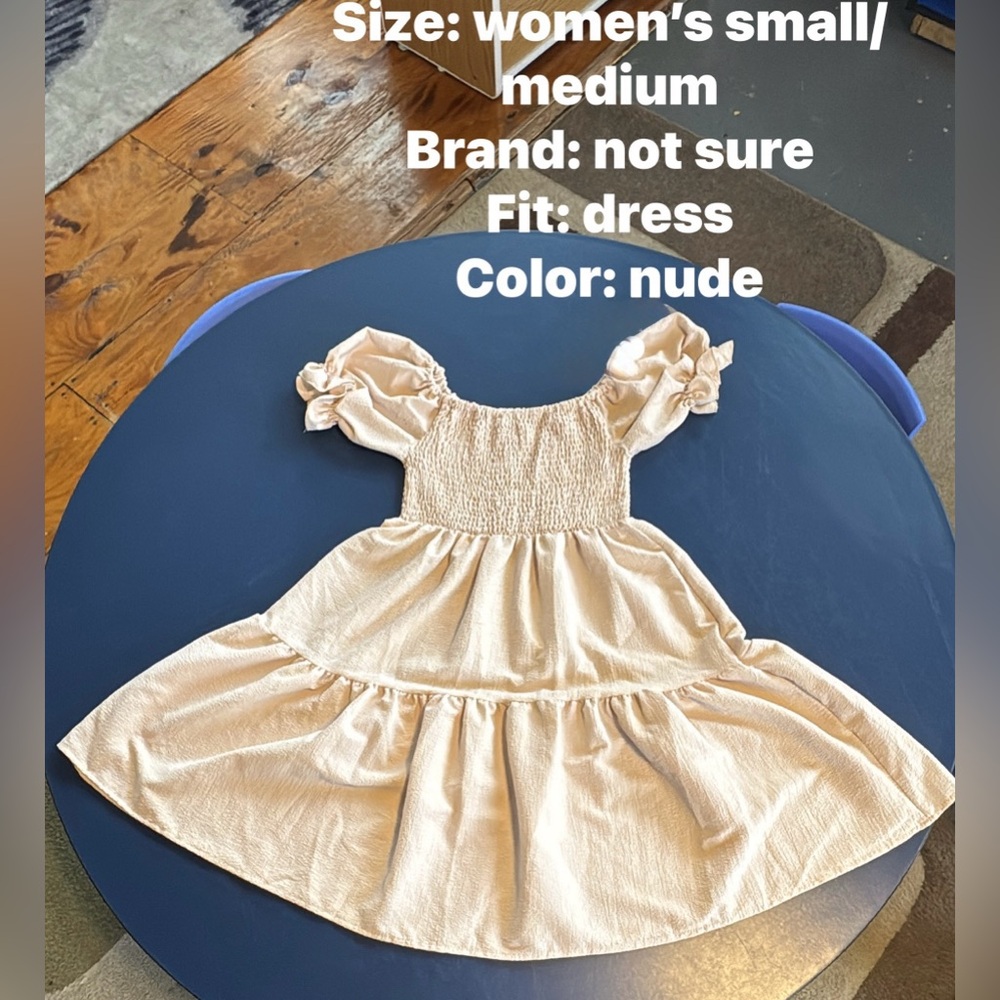 Elegant Nude Midi Dress